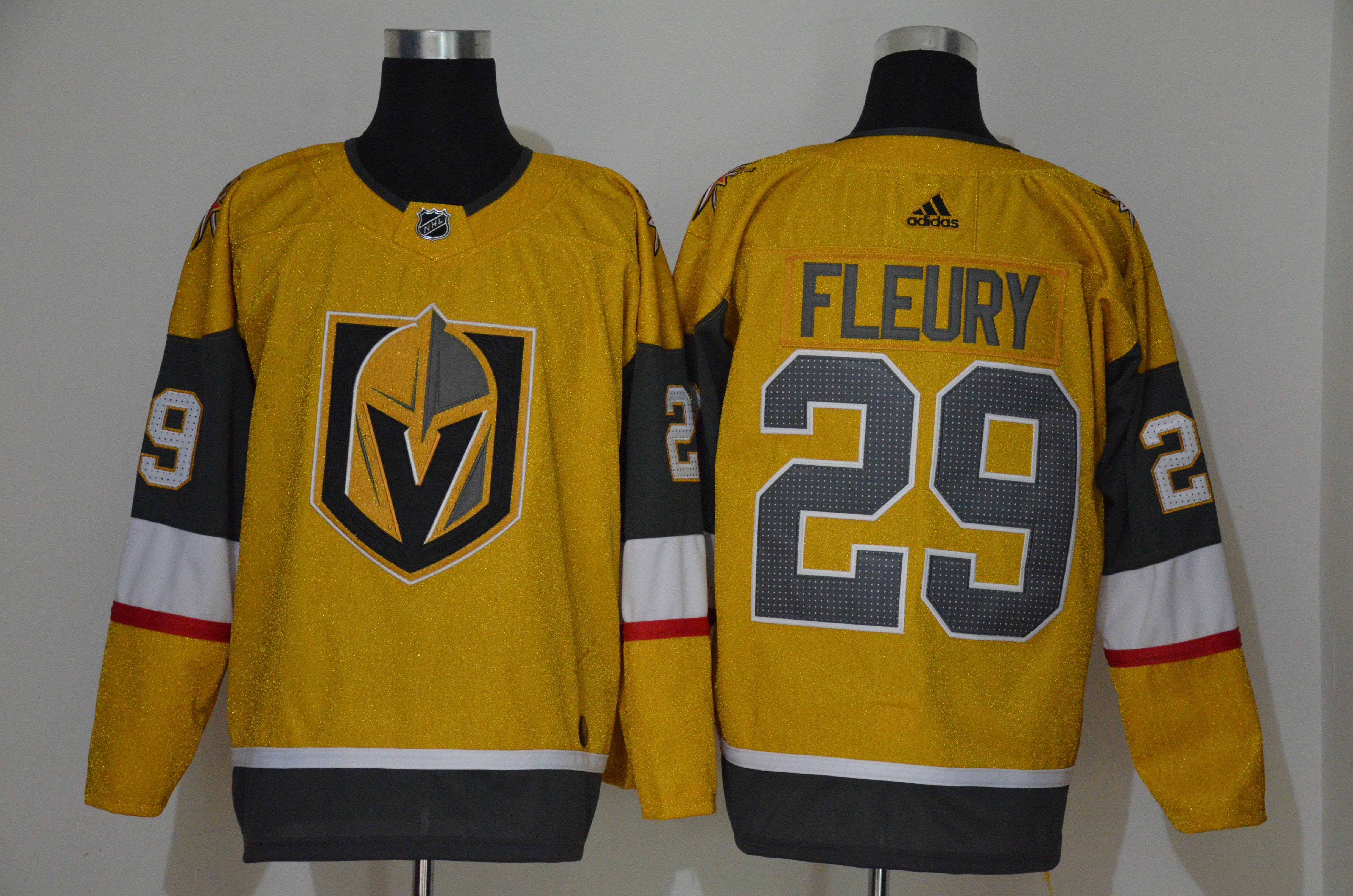 Vegas Golden Knights 29 Marc-Andre Fleury Adidas Men gold NHL Jersey